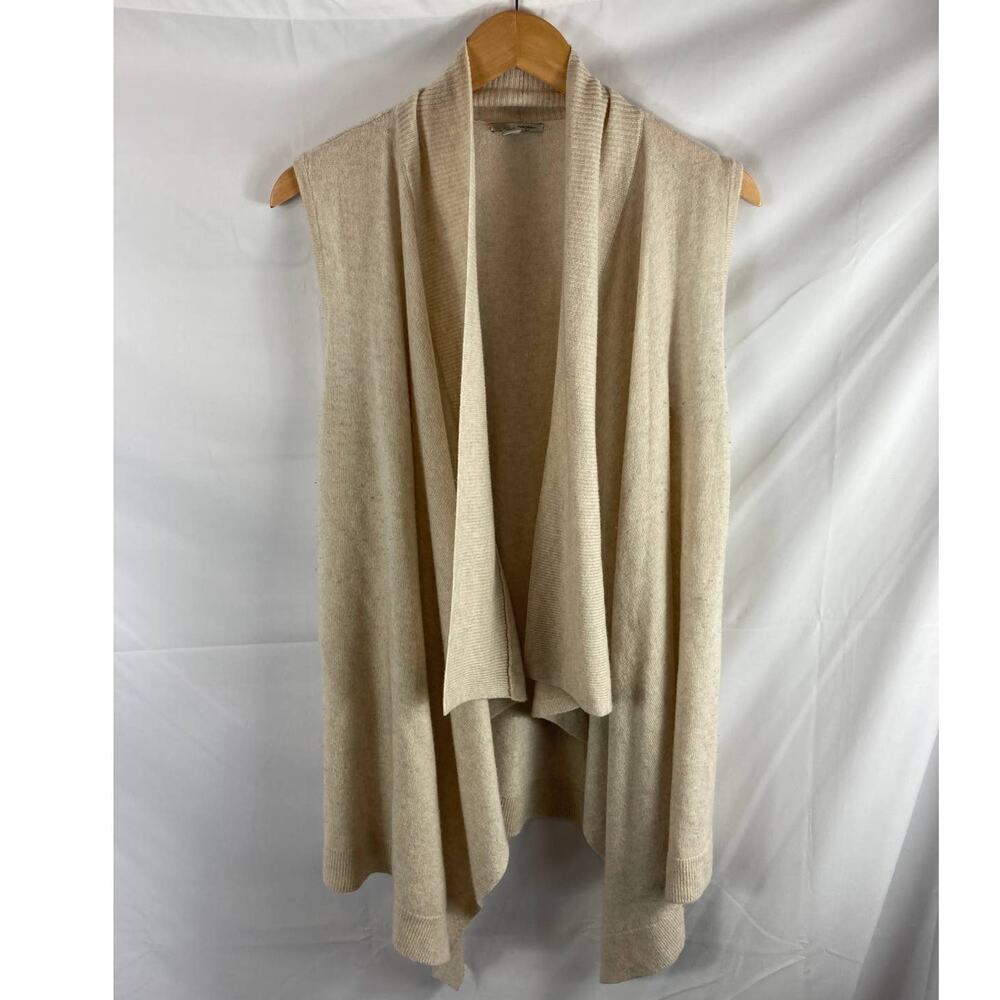 Halogen Cashmere Wool Blend Sleeveless Cardigan sweater S